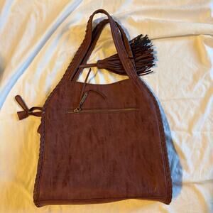 Steven by Steve Madden Genuine Leather Boho Tote Handbag